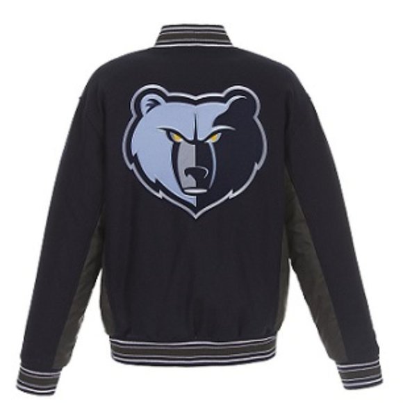 🆕 🏀MEMPHIS GRIZZLIES REVERSIBLE WOOL JACKET - 3X - NBA - Picture 1 of 3